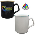 10 Oz. Titan with Halo Mug - 4 Color Process (White/Teal Green)